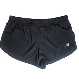New Balance Running Shorts Womens XL Black Built-In‎ Liner Reflective Logo
